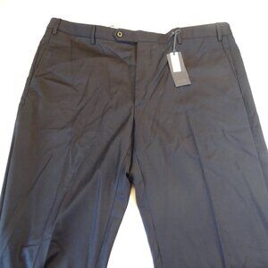Zanella Todd Quattro Lame Dress Pants Trousers Navy Blue Size 42 NEW